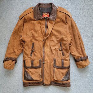 RARE Custom 1of 1 VTG Mens Sharp Fashions Genuine Leather Suede Coat EUC SIZE M